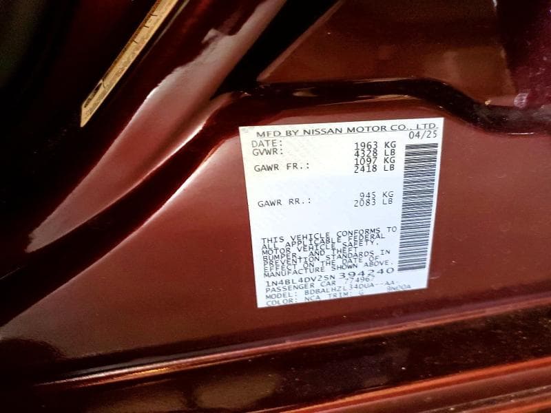 2025 NISSAN ALTIMA SV 12
