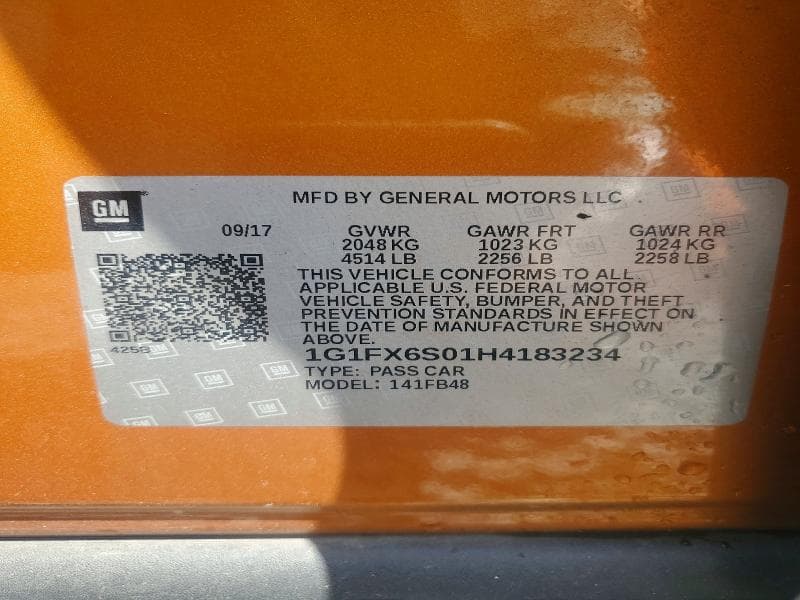 2017 CHEVROLET BOLT EV PREMIER 12