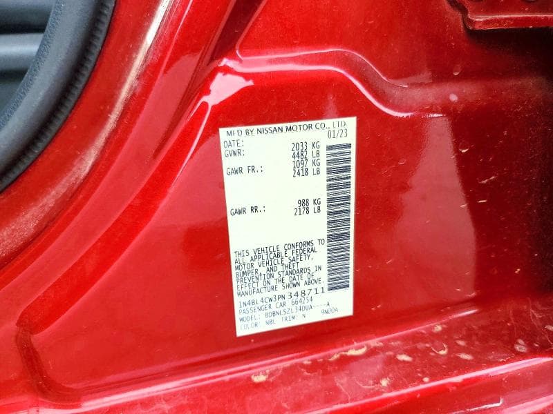 2023 NISSAN ALTIMA SR 13
