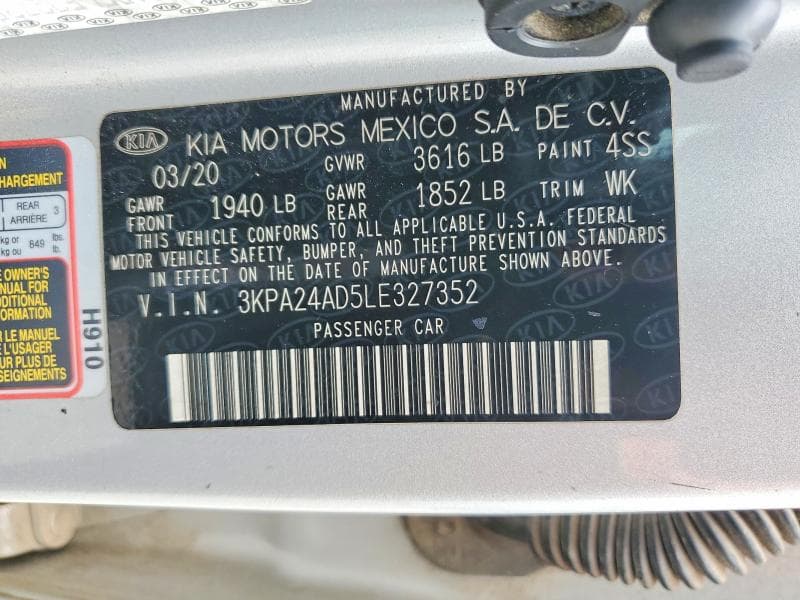 2020 KIA RIO LX 12