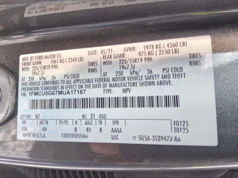 2021 FORD ESCAPE SE 13