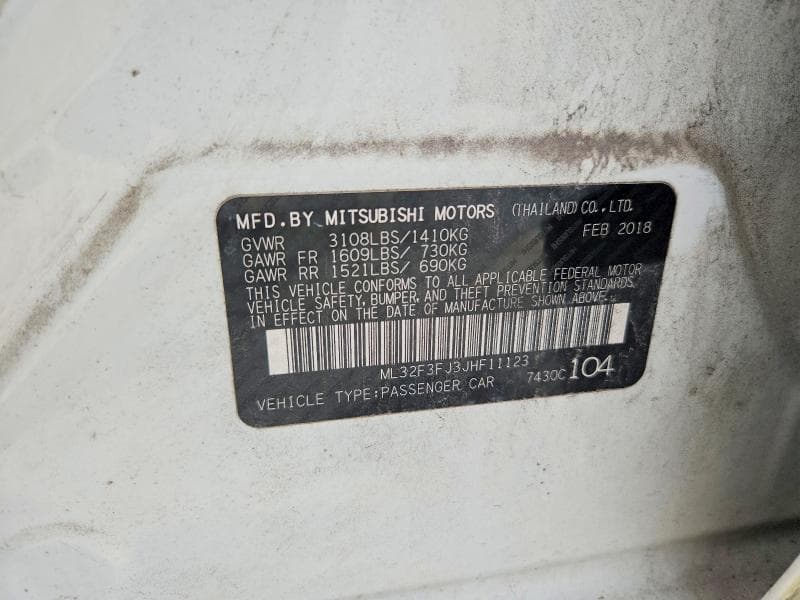 2018 MITSUBISHI MIRAGE G4 ES 12
