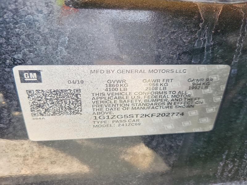 2019 CHEVROLET MALIBU RS 12