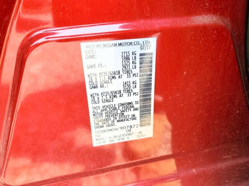 2017 NISSAN PATHFINDER SL 13