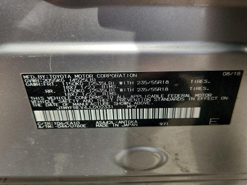 2018 TOYOTA RAV4 LIMITED 13