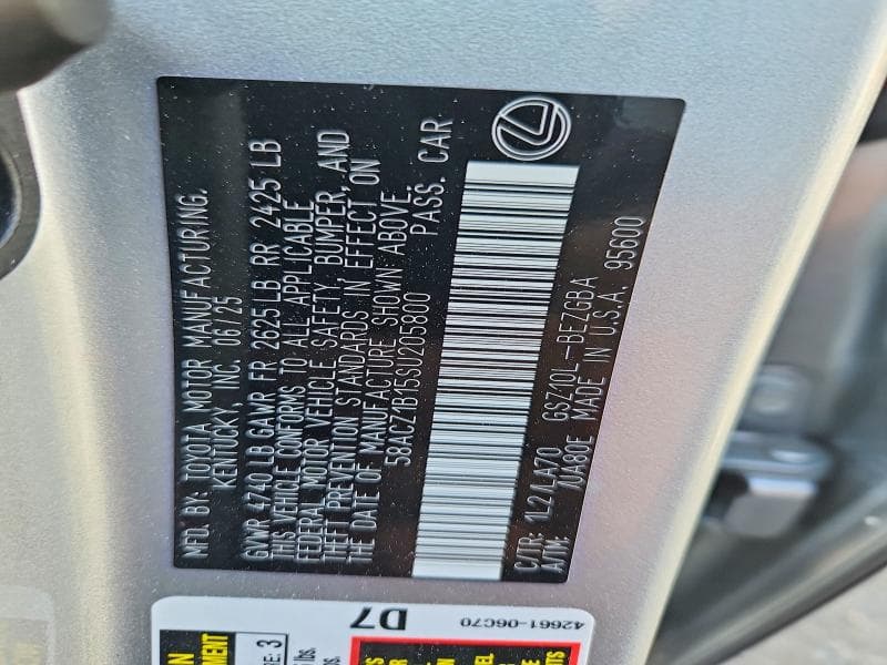 2025 LEXUS ES 350 BASE 13
