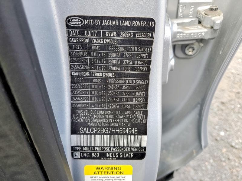 2017 LAND ROVER DISCOVERY SPORT SE SE 13