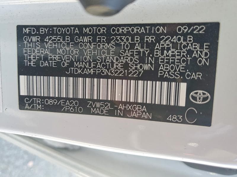 2022 TOYOTA PRIUS PRIME XLE 13