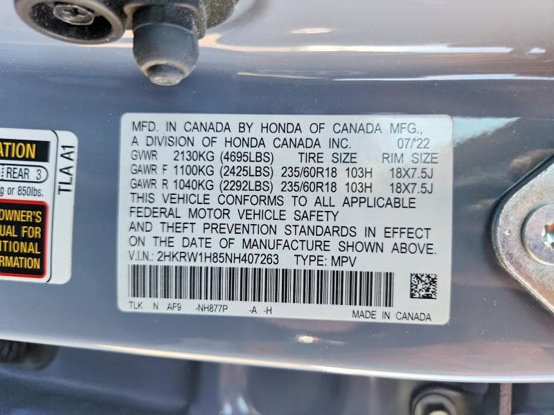 2022 HONDA CR-V EXL 14