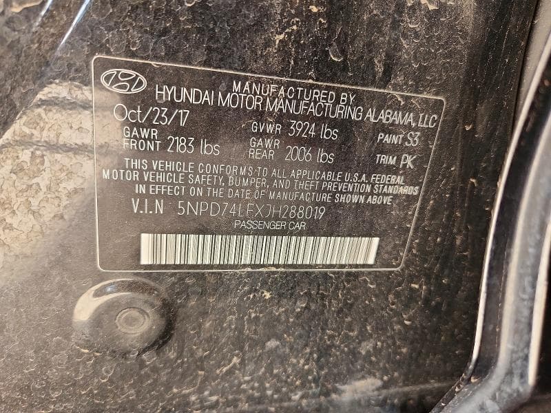 2018 HYUNDAI ELANTRA SE SE 12