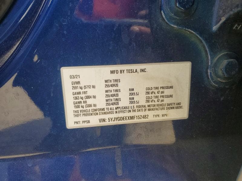 2021 TESLA MODEL Y 12