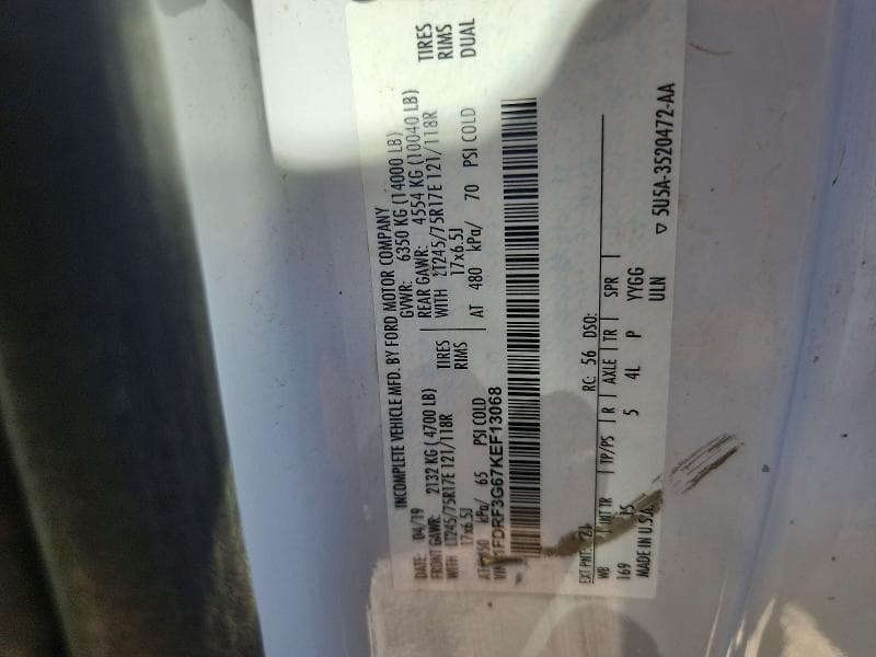 2019 FORD F350 SUPER DUTY 12