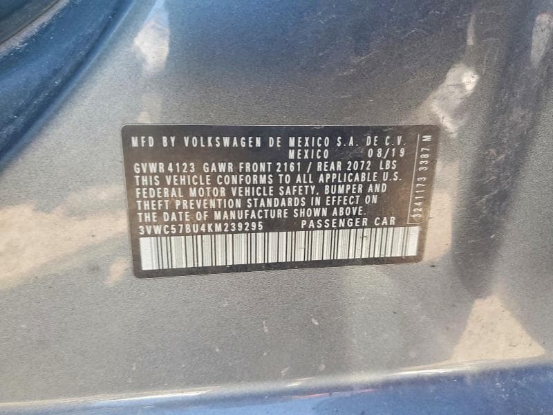 2019 VOLKSWAGEN JETTA S/SE/R-LINE 12