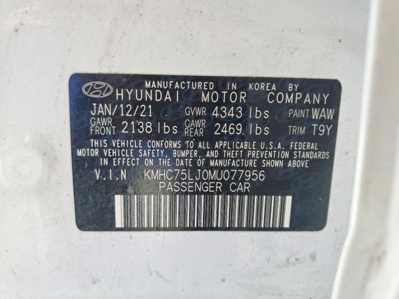 2021 HYUNDAI IONIQ SE 12