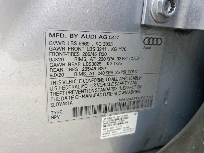 2018 AUDI Q7 PRESTIGE 12