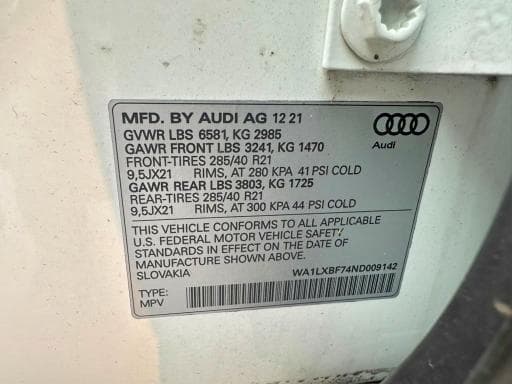 2022 AUDI Q7 PREMIUM PLUS PREMIUM PLUS 10