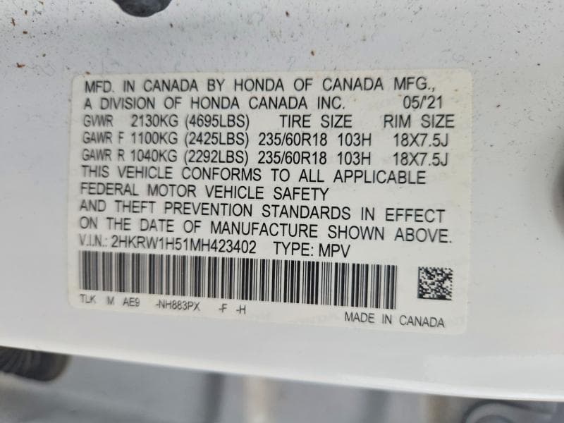 2021 HONDA CR-V EX EX 13