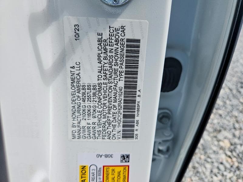 2024 HONDA ACCORD HYBRID EXL HYBRID EXL 12