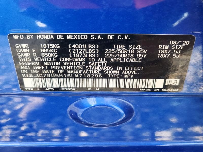 2020 HONDA HR-V SPORT 13