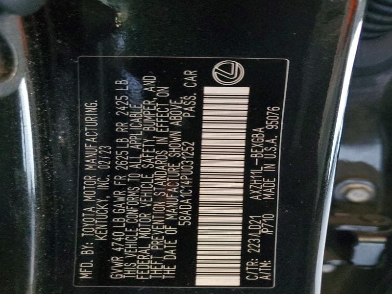 2023 LEXUS ES 300H BASE 13
