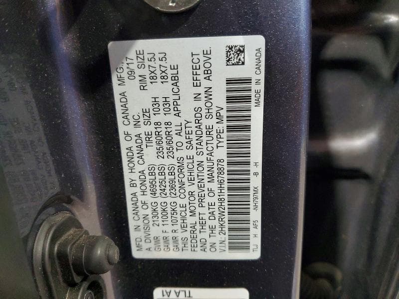 2017 HONDA CR-V EXL EXL 13
