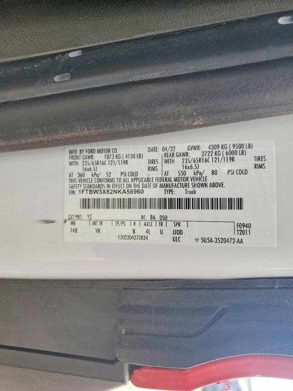 2022 FORD TRANSIT T-350 13