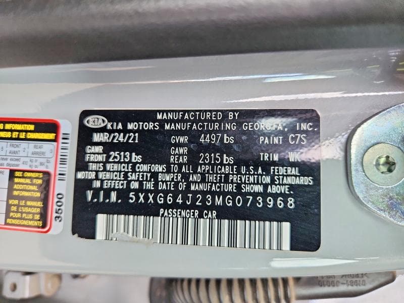 2021 KIA K5 GT LINE 12