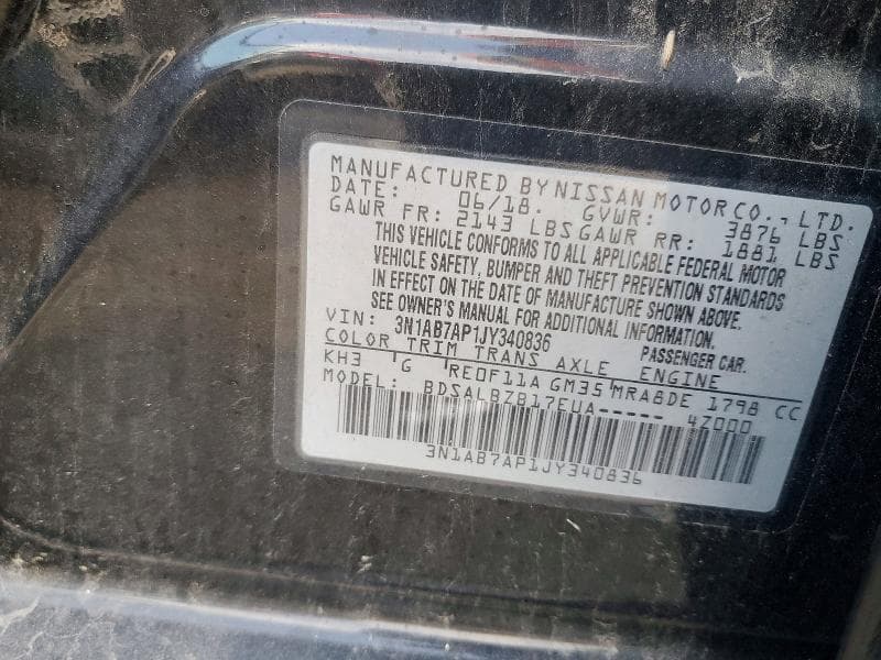 2018 NISSAN SENTRA S 12