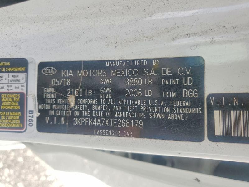 2018 KIA FORTE LX 12