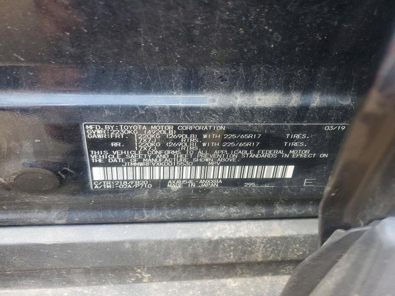 2019 TOYOTA RAV4 LE 12