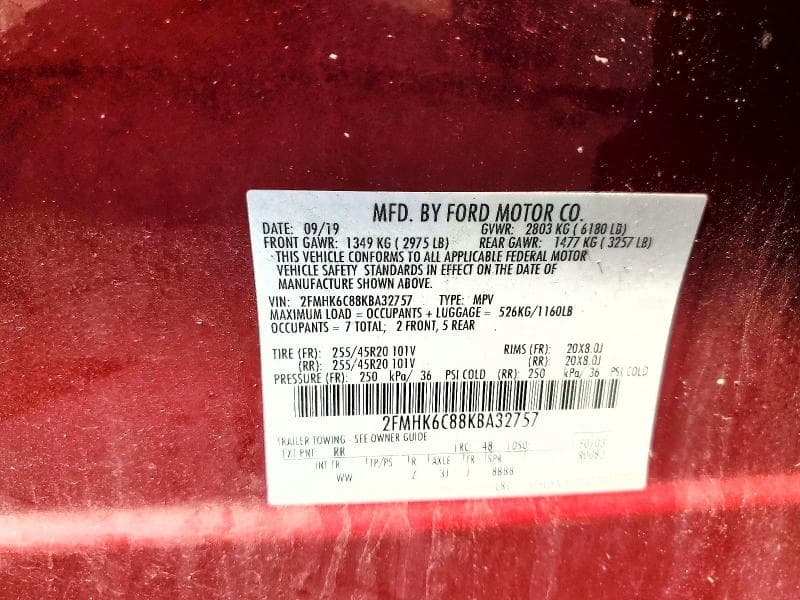 2019 FORD FLEX SEL 13