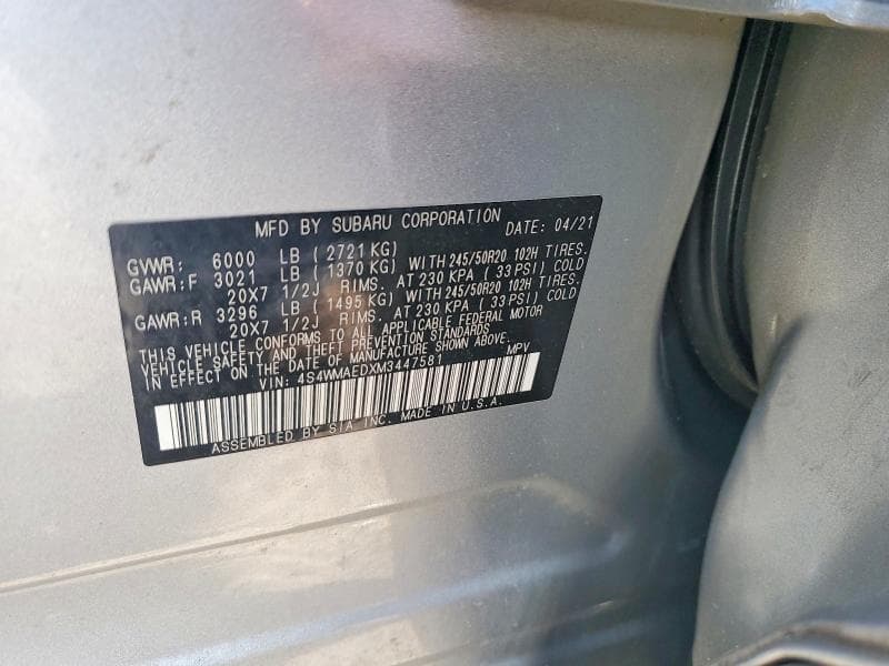2021 SUBARU ASCENT PREMIUM PREMIUM 14