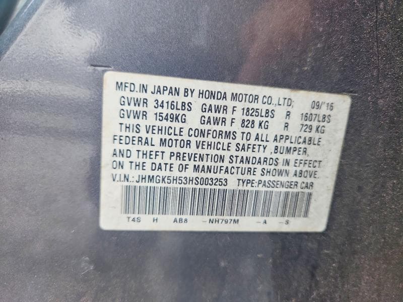 2017 HONDA FIT LX 12