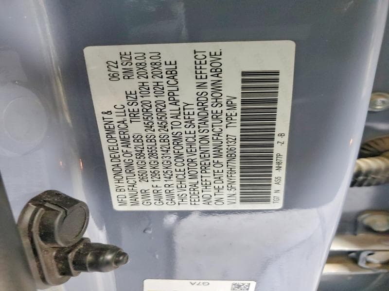 2022 HONDA PILOT BLACK 14