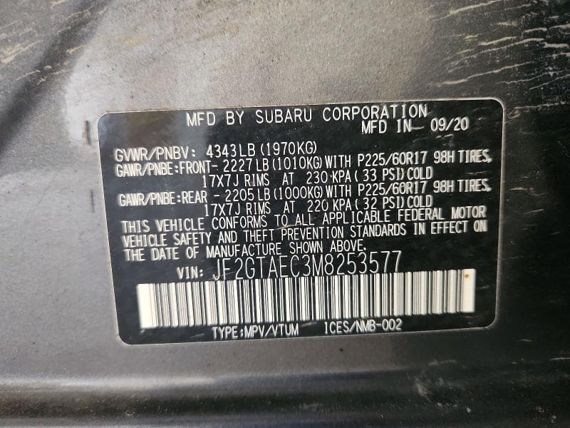 2021 SUBARU CROSSTREK PREMIUM 13