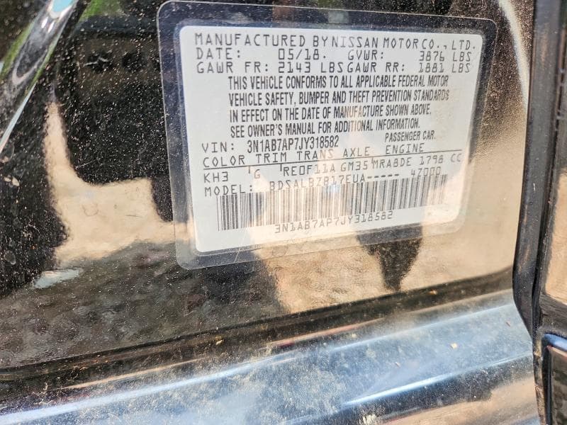 2018 NISSAN SENTRA S 12