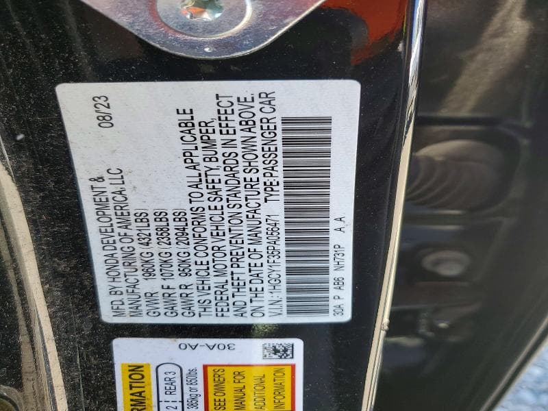 2023 HONDA ACCORD EX 12