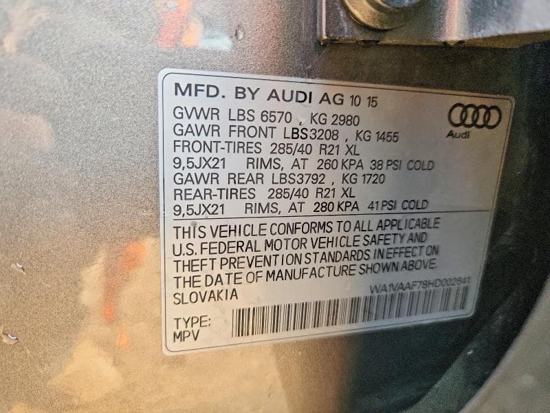 2017 AUDI Q7 PRESTIGE 13