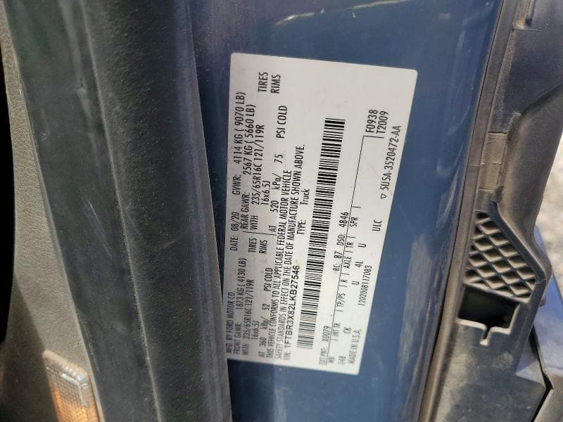 2020 FORD TRANSIT 250 DELIVERY VAN 13