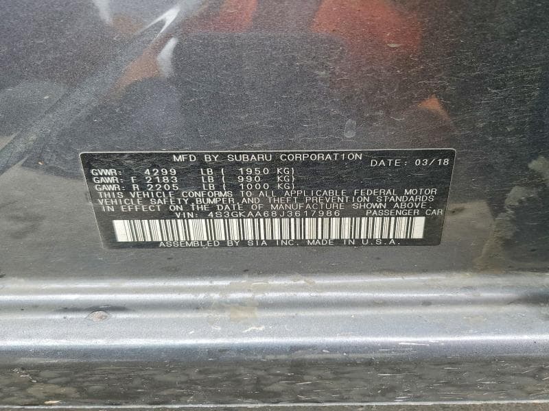 2018 SUBARU IMPREZA 12