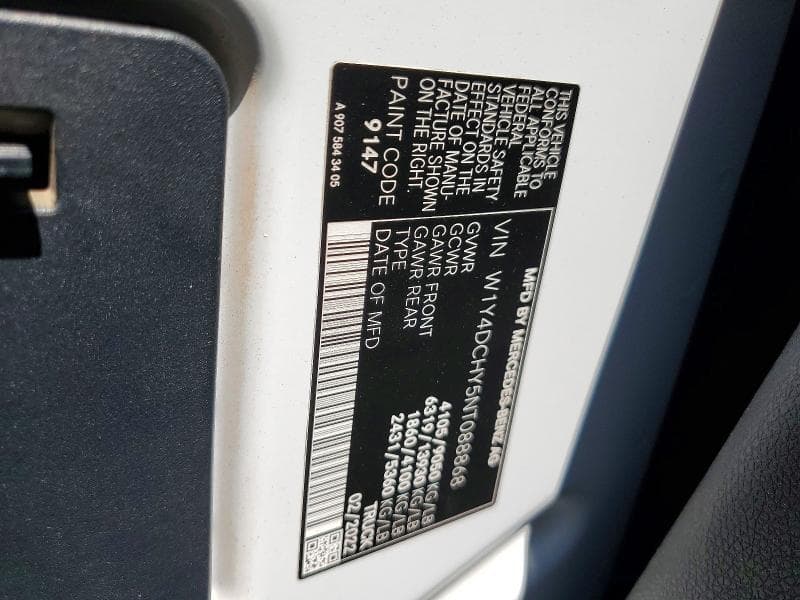 2022 MERCEDES-BENZ SPRINTER 2500 DELIVERY VAN 13