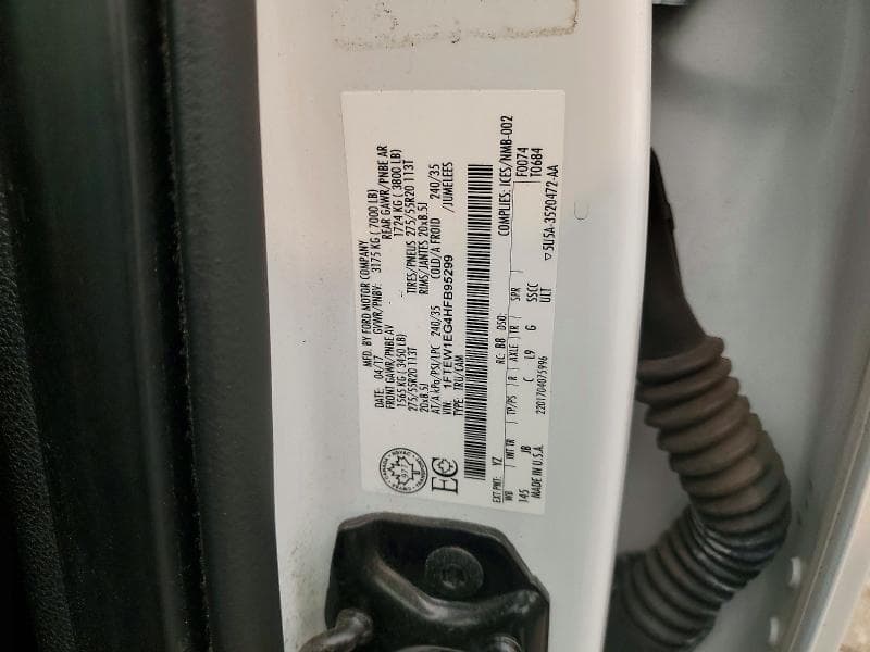 2017 FORD F150 SUPERCREW SUPERCREW 12