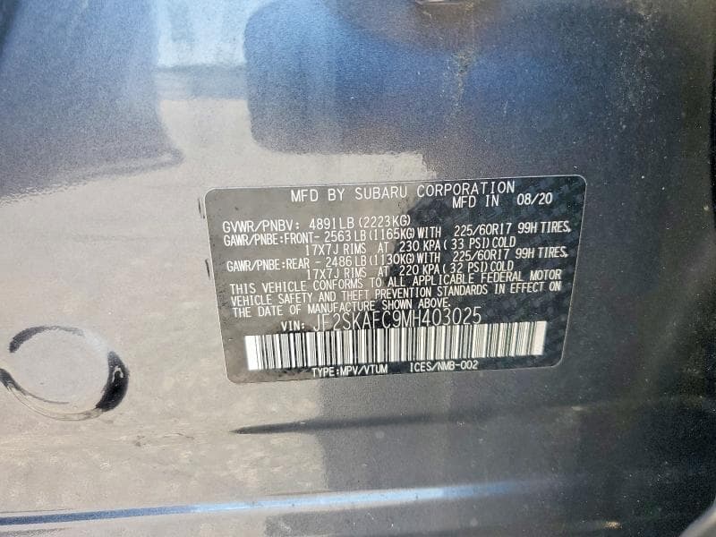 2021 SUBARU FORESTER PREMIUM 13