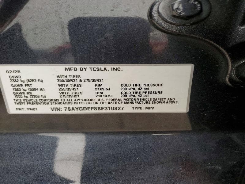 2025 TESLA MODEL Y 12