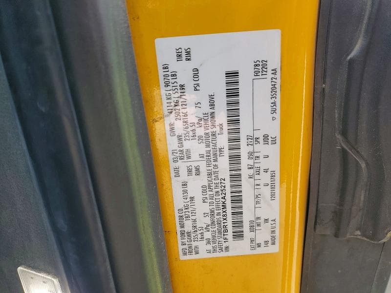 2021 FORD TRANSIT T-250 DELIVERY VAN 13