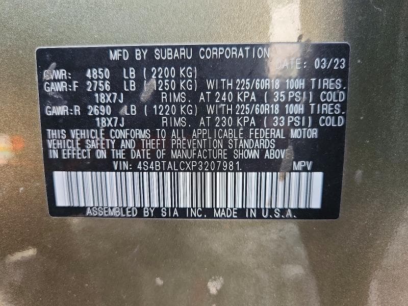 2023 SUBARU OUTBACK ONYX EDITION 13