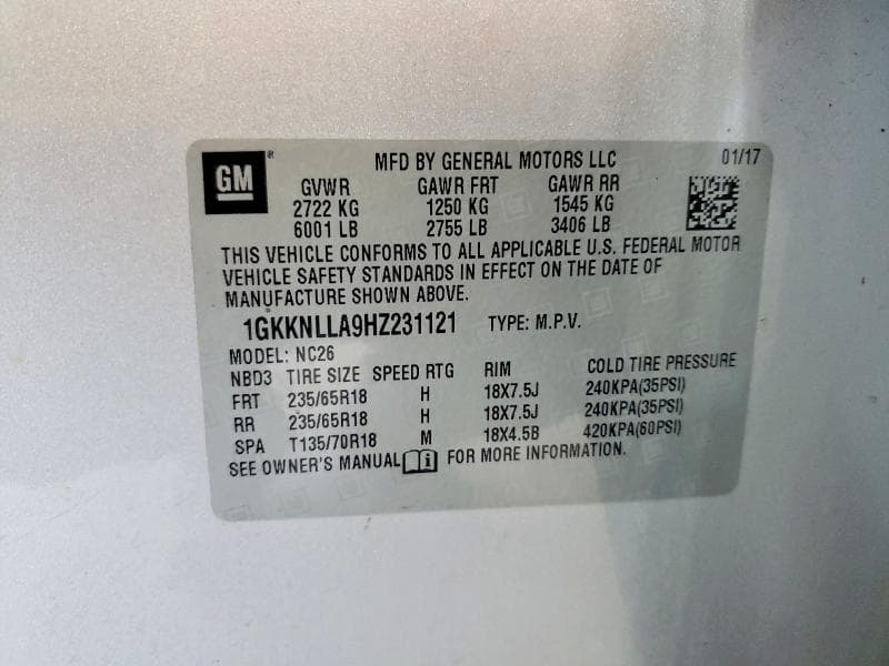 2017 GMC ACADIA SLE 14