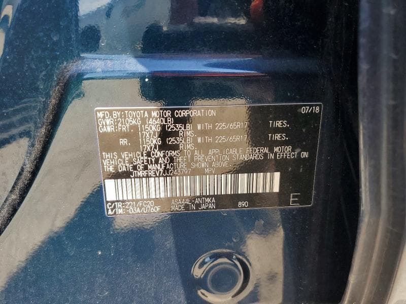 2018 TOYOTA RAV4 XLE 12
