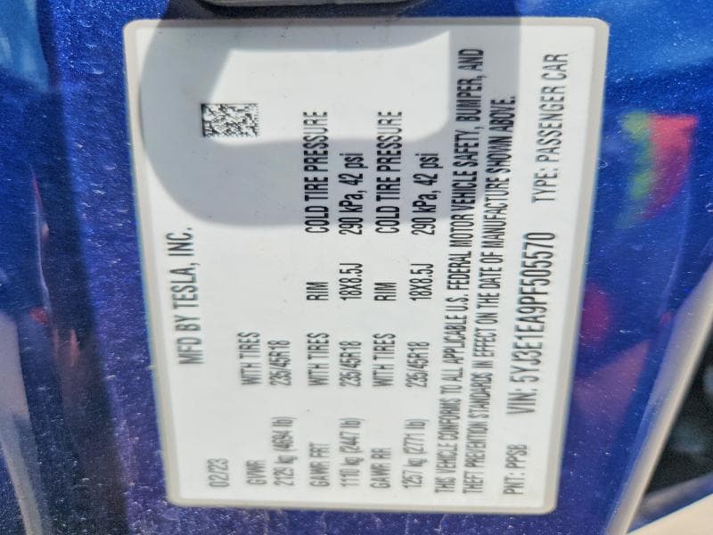 2023 TESLA MODEL 3 12