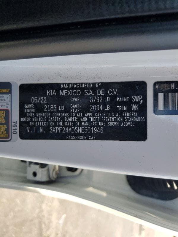 2022 KIA FORTE LXS 12